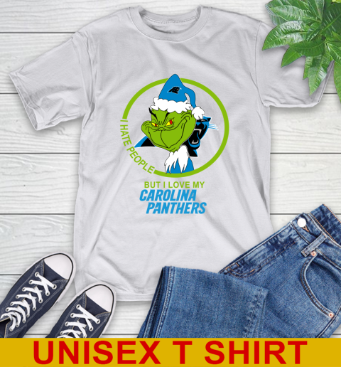 Carolina Panthers NFL Christmas Grinch I Hate People But I Love My Favorite Football Team T-Shirt 12