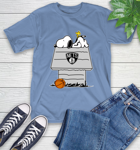 Brooklyn Nets NBA Basketball Snoopy Woodstock The Peanuts Movie T-Shirt 11