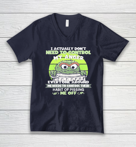 I Actually Don't Need To Control My Anger V-Neck T-Shirt 2