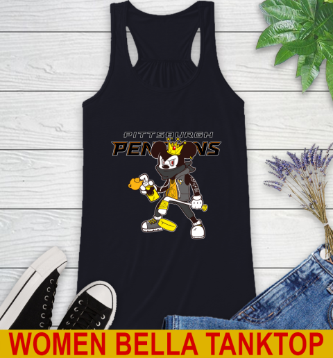 Pittsburgh Penguins NHL Hockey Mickey Peace Sign Sports Racerback Tank 10