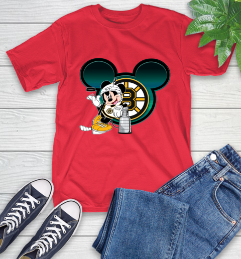 NHL Boston Bruins Stanley Cup Mickey Mouse Disney Hockey T Shirt T-Shirt 10