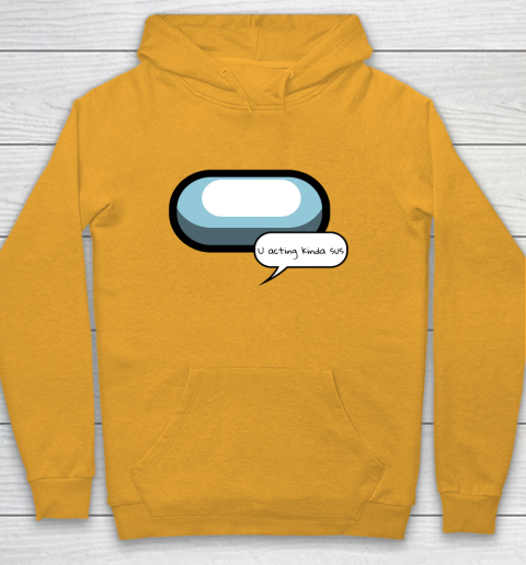 Among Us Shirt U Acting Kinda Sus RED Youth Hoodie Tee For Sports