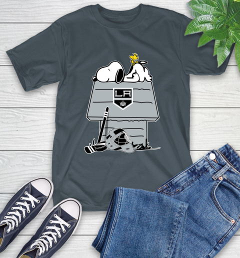Los Angeles Kings NHL Hockey Snoopy Woodstock The Peanuts Movie T-Shirt 9