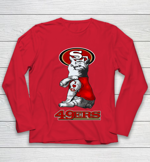 NFL Football My Cat Loves San Francisco 49ers Youth Long Sleeve 8