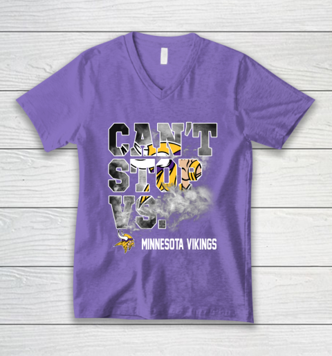 NFL Minnesota Vikings Can't Stop Vs V-Neck T-Shirt 8
