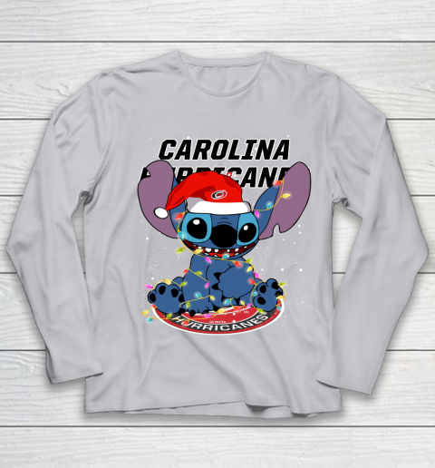 Carolina Hurricanes NHL Hockey noel stitch Christmas Youth Long Sleeve 3