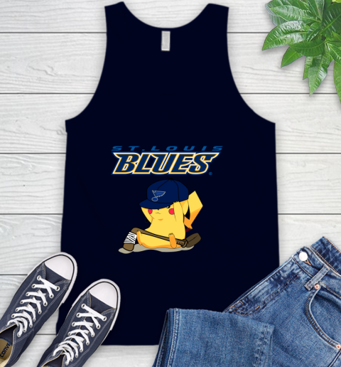 NHL Pikachu Hockey Sports St.Louis Blues Tank Top 3