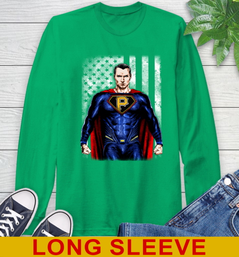 MLB Baseball Pittsburgh Pirates Superman DC Shirt Long Sleeve T-Shirt 8