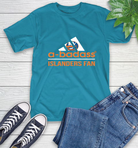 NHL A Badass New York Islanders Fan Adidas Hockey Sports T-Shirt 9