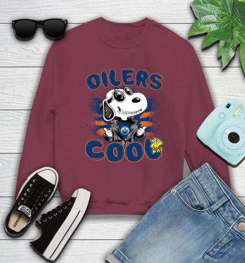 NHL Hockey Edmonton Oilers Cool Snoopy Shirt Sweatshirt - Image 6
