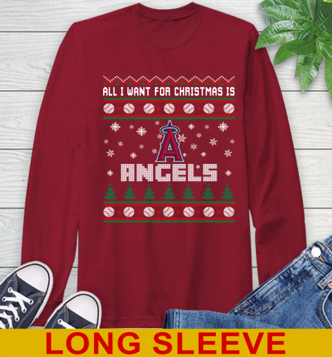 MLB All I Want For Christmas Is Los Angeles Angels Baseball Sports 63