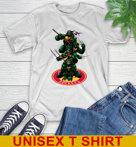 NBA Basketball Houston Rockets Teenage Mutant Ninja Turtles Shirt T-Shirt