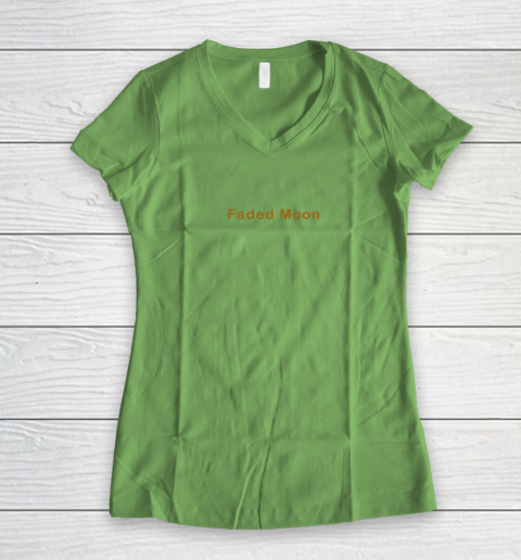 Faded Moon - At Least We Are All Under The Same Moon Women's V-Neck T-Shirt 5