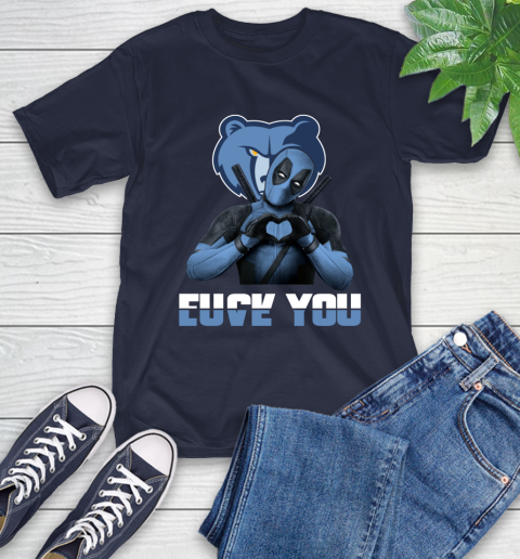 NBA Memphis Grizzlies Deadpool Love You Fuck You Basketball Sports T-Shirt 3