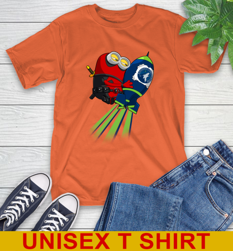 NBA Basketball Minnesota Timberwolves Deadpool Minion Marvel Shirt T-Shirt 4
