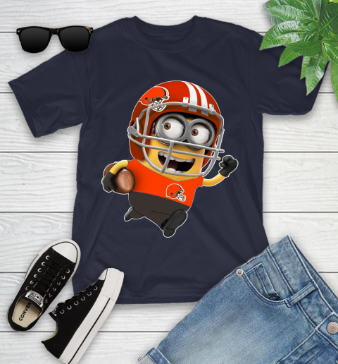 NFL Cleveland Browns Minions Disney Football Sports Youth T-Shirt 3