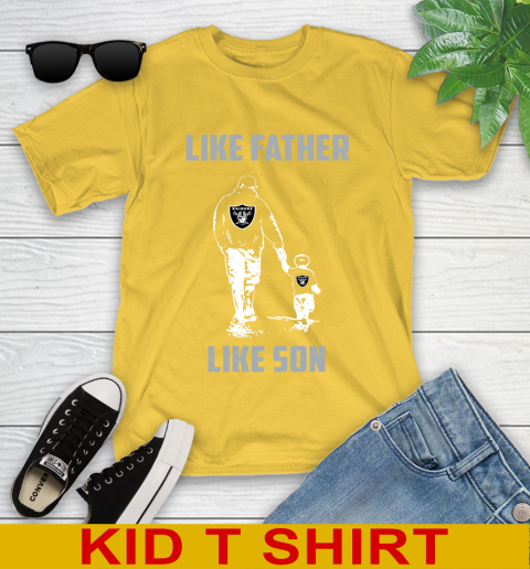 Oakland Raiders NFL Football Like Father Like Son Sports Youth T-Shirt 9