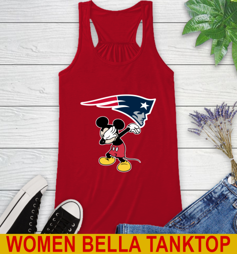 New England Patriots NFL Football Dabbing Mickey Disney Sports Racerback Tank 6