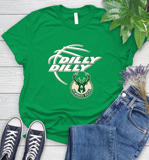 NBA Milwaukee Bucks Dilly Dilly Basketball Sports Women's T-Shirt 6