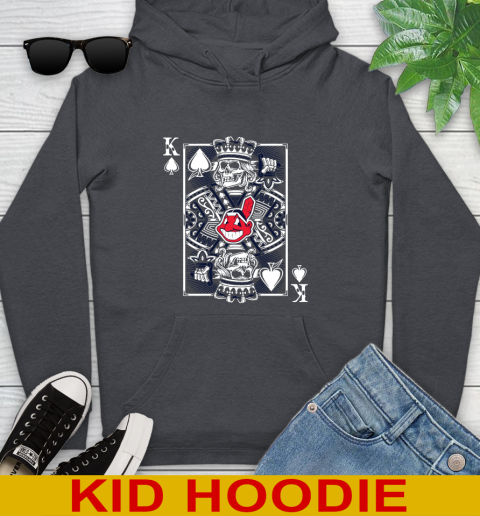 Cleveland Indians MLB Baseball The King Of Spades Death Cards Shirt Youth Hoodie 9
