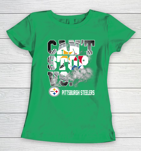 NFL Pittsburgh Steelers Can't Stop Vs Women's T-Shirt 5
