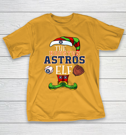 Houston Astros Christmas ELF Funny MLB T-Shirt 2