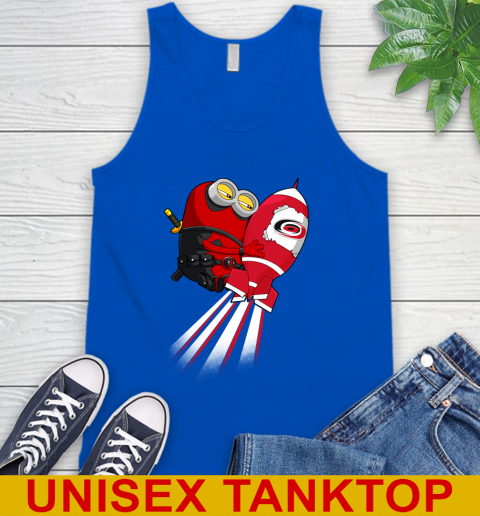 NHL Hockey Carolina Hurricanes Deadpool Minion Marvel Shirt Tank Top 4