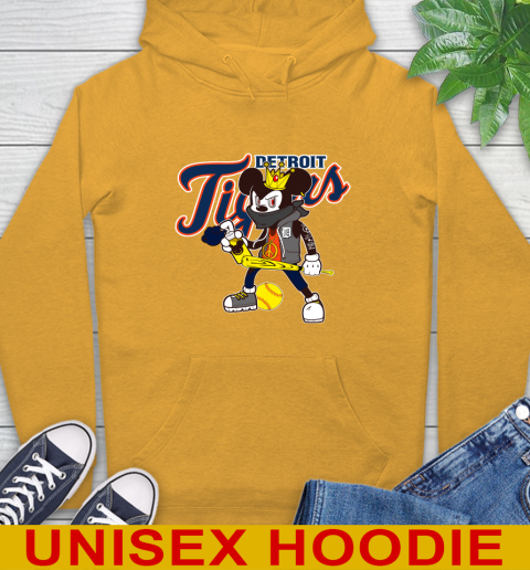 Detroit Tigers MLB Baseball Mickey Peace Sign Sports Hoodie 3