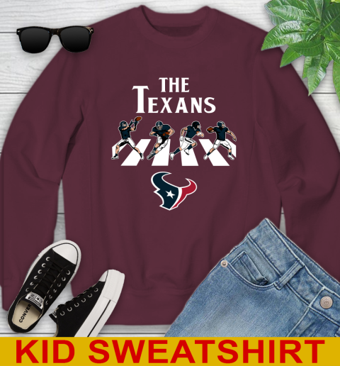 NFL Football Houston Texans The Beatles Rock Band Shirt Youth Sweatshirt 4