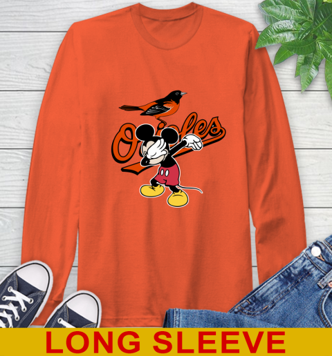 Baltimore Orioles MLB Baseball Dabbing Mickey Disney Sports Long Sleeve T-Shirt 5