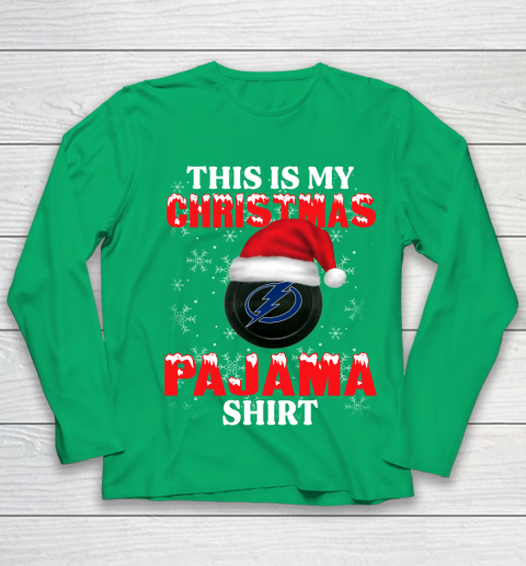 Tampa Bay Lightning This Is My Christmas Pajama Shirt NHL Youth Long Sleeve 4