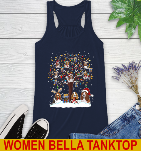 Basset hound dog pet lover light christmas tree shirt 45