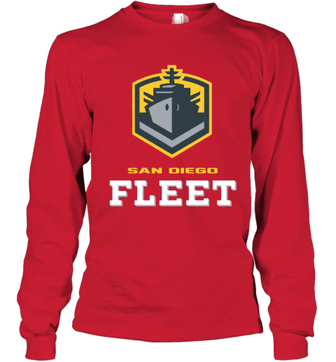 San Diego Fleet logo w36a san diego fleetlogo youth long sleeve 50 front red