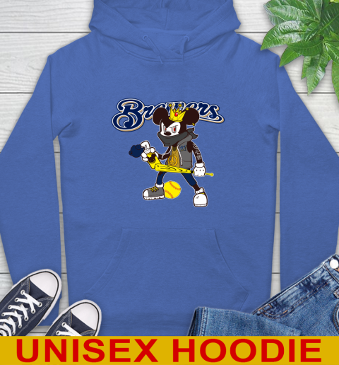 Milwaukee Brewers MLB Baseball Mickey Peace Sign Sports Hoodie 9