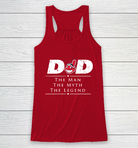 Cleveland Indians MLB Baseball Dad The Man The Myth The Legend Racerback Tank 4