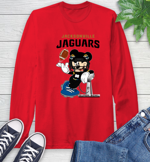 NFL Jacksonville Jaguars Mickey Mouse Disney Super Bowl Football T Shirt Long Sleeve T-Shirt 22