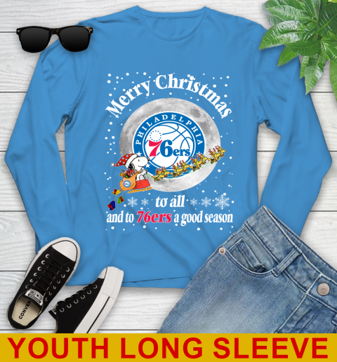 Philadelphia 76ers Merry Christmas To All And To 76ers A Good Season NBA Basketball Sports Youth Long Sleeve 8