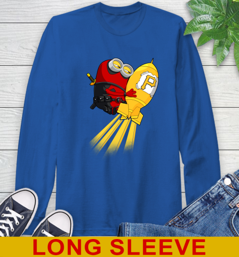 MLB Baseball Pittsburgh Pirates Deadpool Minion Marvel Shirt Long Sleeve T-Shirt 12 MLB Baseball Pittsburgh Pirates Deadpool Minion Marvel Shirt Long Sleeve T-Shirt - Image 12
