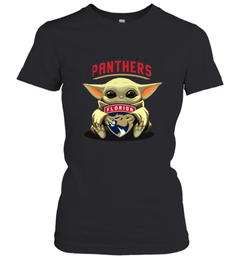 Baby Yoda Hugs The Florida Panthers Ice Hockey Women's T-Shirt