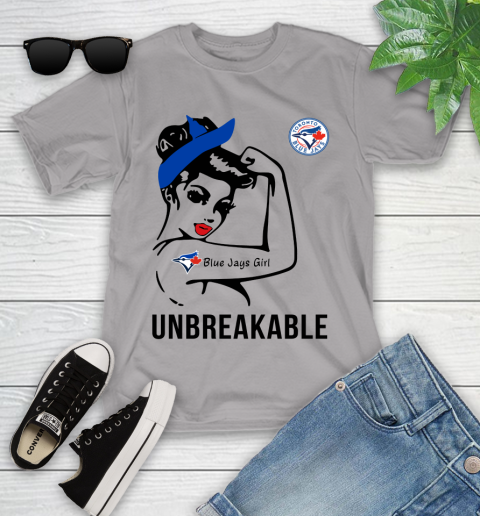 MLB Toronto Blue Jays Girl Unbreakable Baseball Sports Youth T-Shirt 2