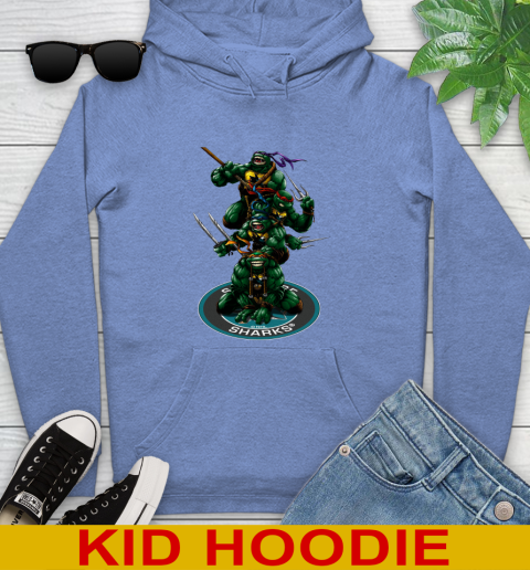 NHL Hockey San Jose Sharks Teenage Mutant Ninja Turtles Shirt Youth Hoodie 12