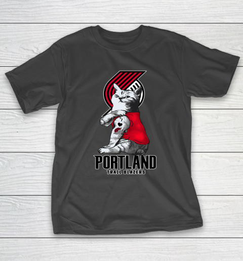 NBA Basketball My Cat Loves Portland Trail Blazers T-Shirt