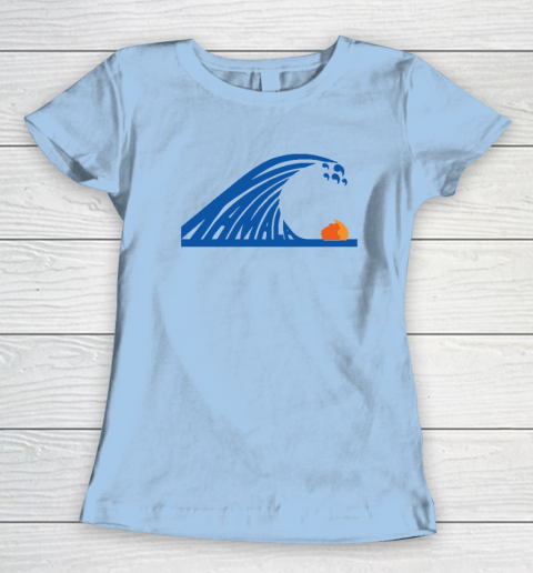 Blue Wave For Kamala Harris Trump Funny Women's T-Shirt 4