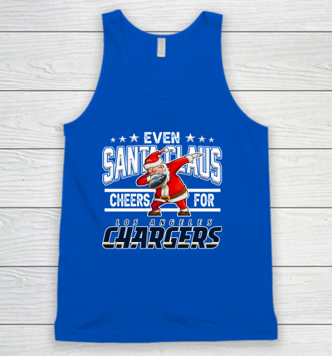 Los Angeles Chargers Even Santa Claus Cheers For Christmas NFL Tank Top 4