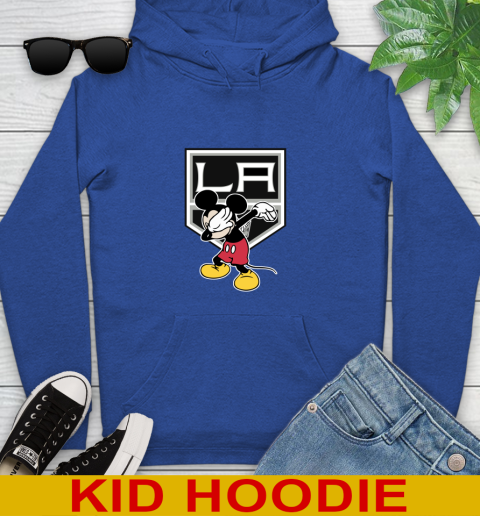 Los Angeles Kings NHL Hockey Dabbing Mickey Disney Sports Youth Hoodie 10