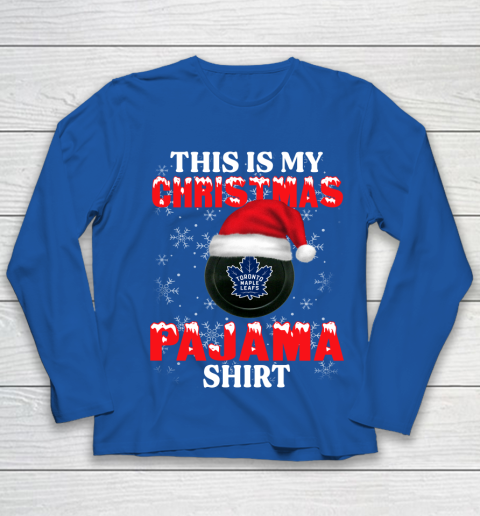 Toronto Maple Leafs This Is My Christmas Pajama Shirt NHL Youth Long Sleeve 7
