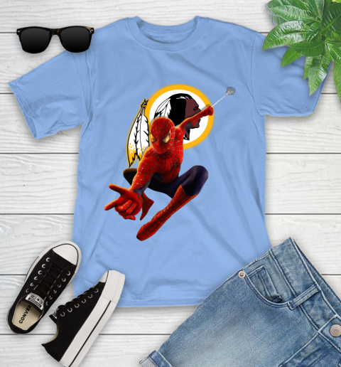 NFL Spider Man Avengers Endgame Football Washington Redskins Youth T-Shirt 11