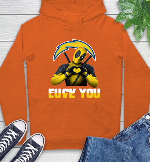 NHL San Diego Chargers Deadpool Love You Fuck You Football Sports Hoodie 4