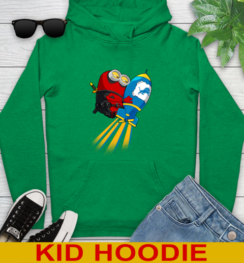 NFL Football Detroit Lions Deadpool Minion Marvel Shirt Youth Hoodie 8