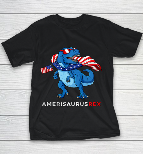 4th Of July Amerisaurus T Rex Dinosaur Boys Kids Teens Youth T-Shirt